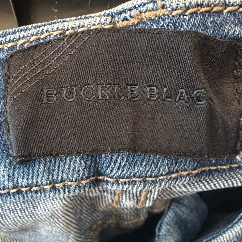 Buckle Dark Blue Women's Skinny Jeans - Picture 4 of 5